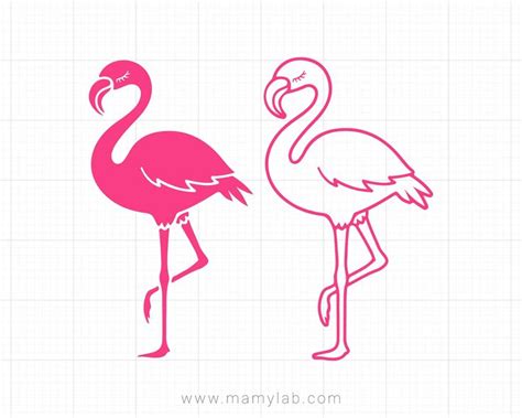Flamingo Svg Cute Flamingo Svg Summer Svg Dxf Flamingo Silhouette B