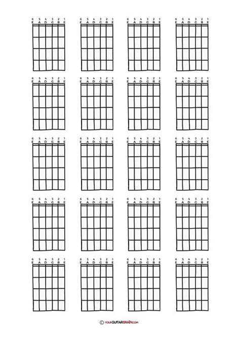 Guitar Note Chart Printable Printable Word Searches