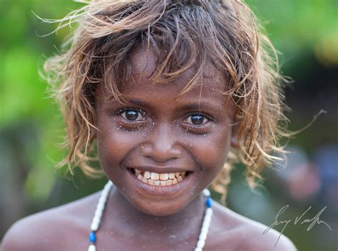 Blond Haired Melanesian Girl