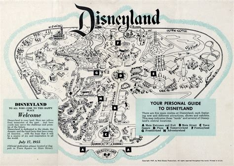 Vintage Disneyland Tickets 1957 Disneyland Flyer