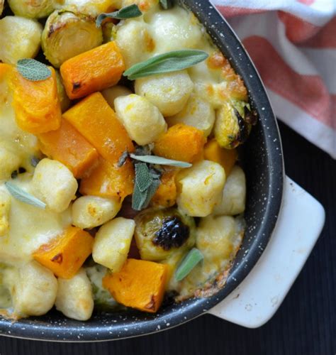 Recipe Roast Pumpkin And Brussels Sprouts Baked Gnocchi