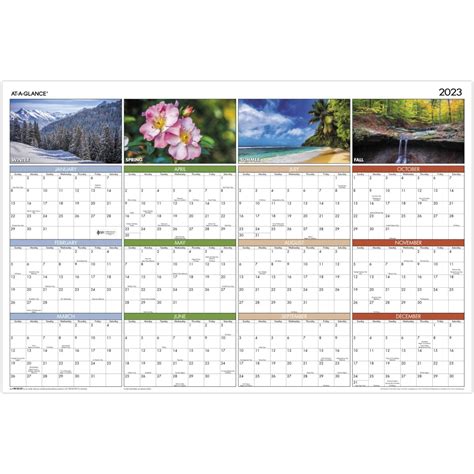 At A Glance 2023 Ry Seasons In Bloom Horizontal Vertical Erasable