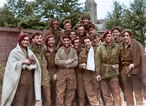 Members Of The British 1st Airborne Division Mostly 1st Bn Borders Safe In The Grounds Of The