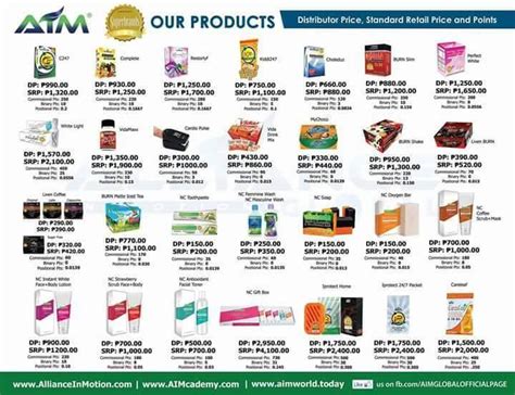 Injectable glutathione, injectable tranexamic acid, various vitamin injection, injection of human. Aim Global Products Price List 2017 - AIM World