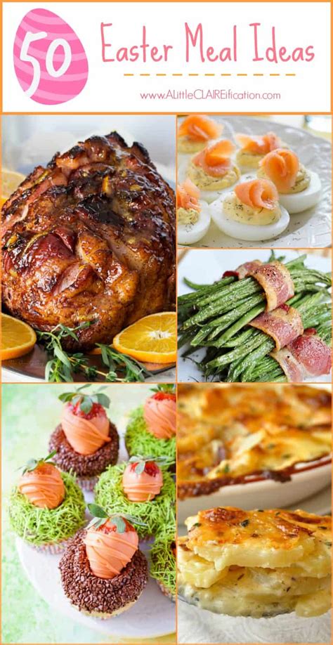 Easter dinner is an opportunity to whip up all sorts of delicious foods. 50 Easter Meal Ideas - A Little Claireification
