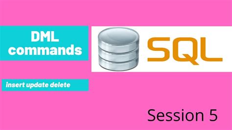 Dml Commands In Sql Insert Update Delete In Sql Dml In Sql