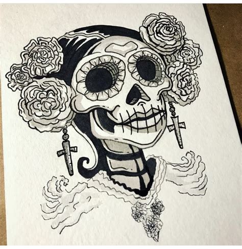 Awesome Drawings Beautiful Drawings Day Of The Dead Drawing Skull