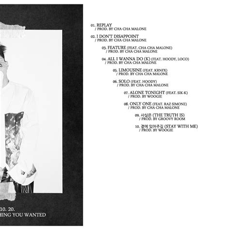 Jay Park Lp Everything You Wanted Track List 1 10 20161020 Jay