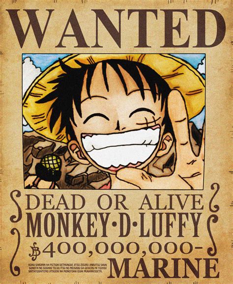 Monkey D Luffy Wanted Poster Made By Gath By Gathqq On Deviantart