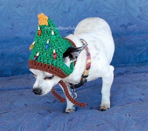 Posh Pooch Designs Dog Clothes Christmas Tree Dog Hat Crochet Pattern