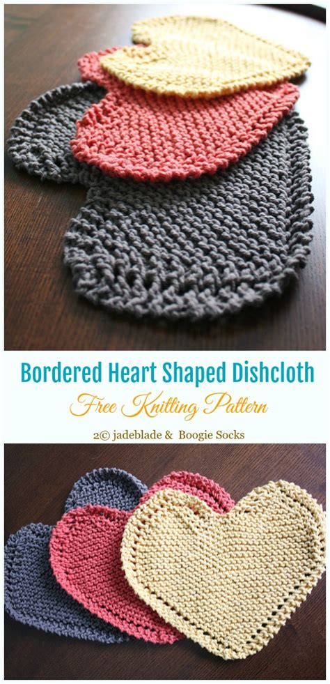Visit their website to buy a yarn and pattern kit to knit the whole pack, which includes the greyhound, plus three other dog breeds (a jack russell. Bordered Heart-shaped Dishcloth Knitting Free Pattern - # ...