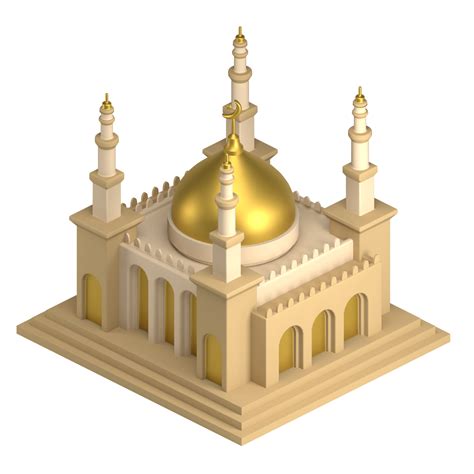 Free Icône 3d De La Mosquée Islamique 13083665 Png With Transparent