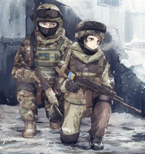Японский художник рисует украинских военных в стиле аниме ФОТОрепортаж
