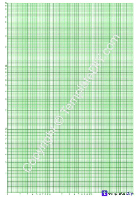 Semi Log Graph Papergrid Paper Printable Template In Pdf Graph Paper
