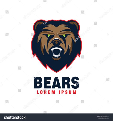 Bear Mascot Esports Bear Logo Emblem Bear Royalty Free Stock Vector