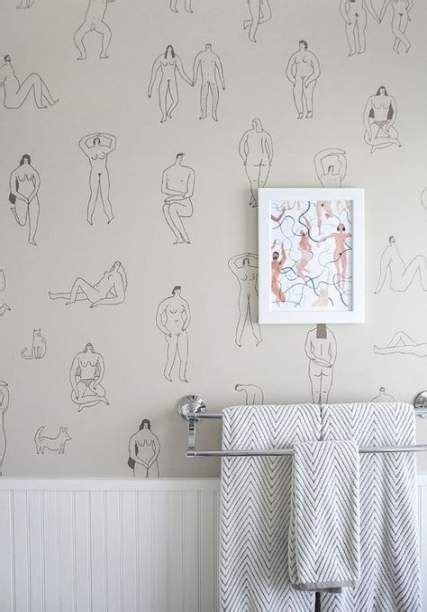 57+ Trendy bath room wallpaper quirky | Home wallpaper, Funky home