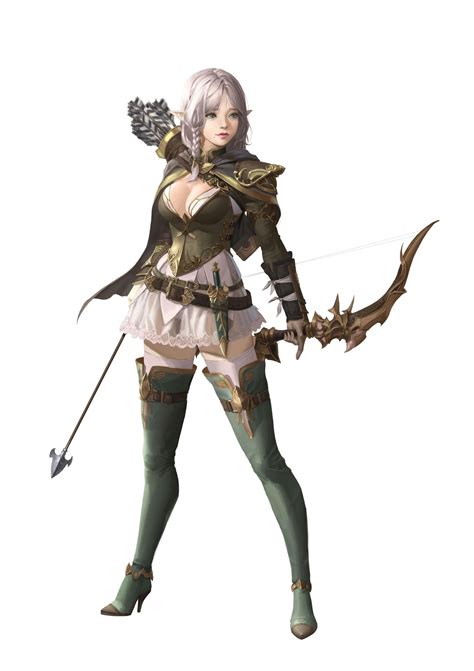 Artstation Elf Archer Gwang Beom Kho Warrior Woman Fantasy Female