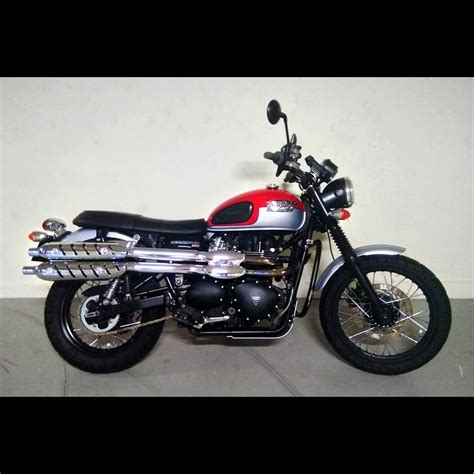 865 cc / 52.8 cu in bore x stroke: 2014 Triumph Scrambler (Lunar Silver/Diablo Red ...