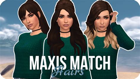 Sims 4 Cc Showcase Top 10 Maxis Match Hairs Youtube