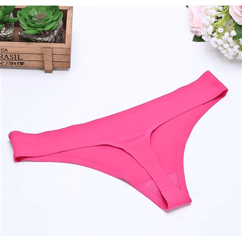 Vestitiy Sexy Panties For Women Sexy Women Invisible Underwear Briefs G Strings Ice Silk