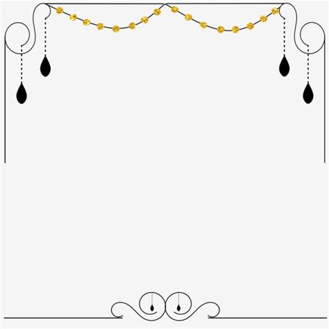 Download Border Frame With Glitter Ball Garland And Decorated Lines ...