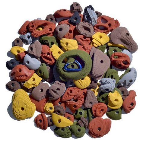 Atomik Climbing Holds Bolt On 100 Pack Rock Like Includ