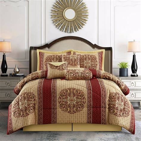 Lanco China Art 7 Piece Comforter Set Goldwine Bed Size California