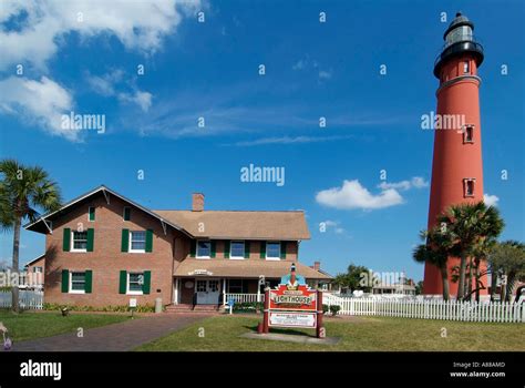Ponce Inlet Lighthouse Museum Stock Photo Alamy