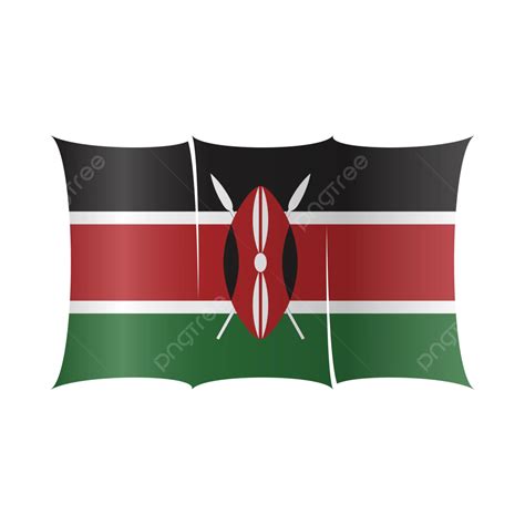 Kenya Flag Vector, Kenya, Flag, Kenya Flag Waving PNG and Vector with