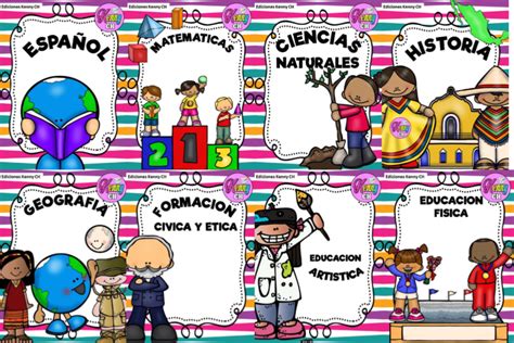 Fabulosas Portadas De Materias Para Primaria Material Educativo