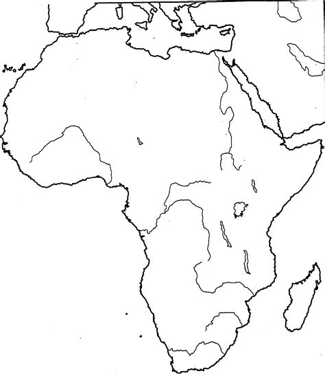 Blank Map Of Africa Printable Printable Map Of Africa With Countries