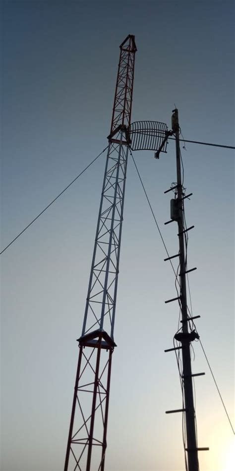 Mild Steel Internet Guyed Mast Tower For Telecom At Rs 350feet In