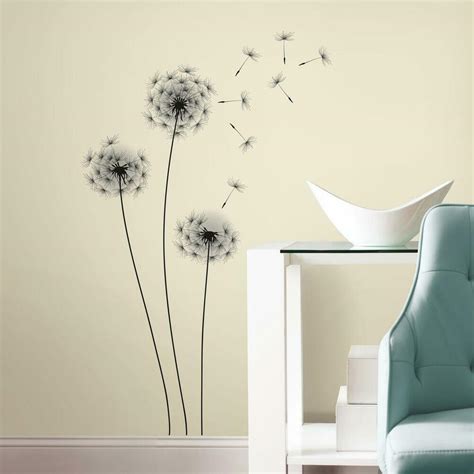 Whimsical Dandelion Peel And Stick Giant Wall Decals