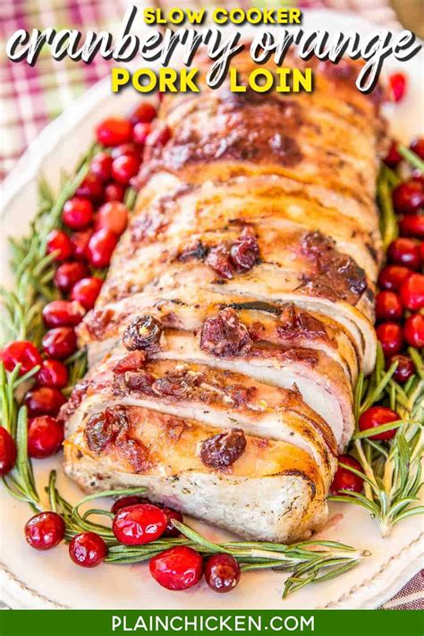 Pork is done when the internal temperature has reached 160. Slow Cooker Cranberry Pork Loin : Simply combine the ingredients and let next time pork roasts ...