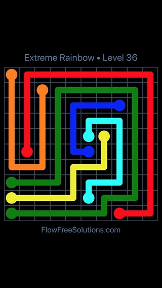 Walkthrough guide and solutions level 36. Flow Free Extreme Rainbow Level 36 Puzzle Solution and ...