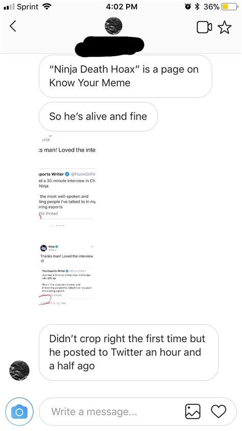 I Posted On My Instagram Story That Ninja Died Of Ligma And This Guy