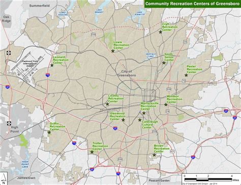 Recreation Centers Map Greensboro Nc