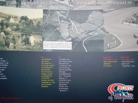 Voor het eerste circuit van 14 km werd vanaf 1921 gebruikgemaakt van de openbare weg tussen francorchamps en malmedy tot burnenville, daarna de weg naar stavelot tot masta en vandaar via de route de l' eau rouge naar francorchamps. pre-1939-eau-rouge-spa-francorchamps - Circuits of the past