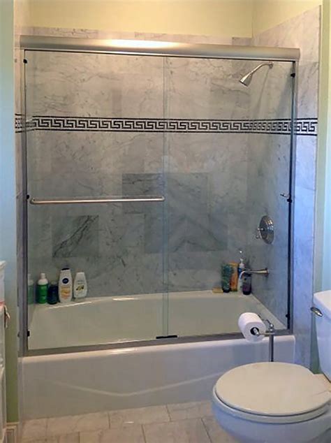 In shower should be large enough to use comfortably and provide an enjoyable experience for all, especially if it's replacing a bathtub. Bathtub Enclosures — Shower Doors of Dallas