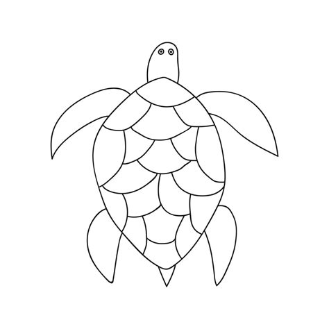 Vector Doodle Turtle Illustration Hand Drawn Doodle Vector Turtle