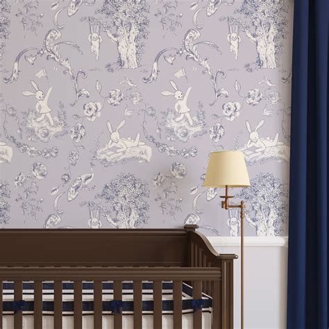 Toile Bunny In 2020 Toile Pattern Peel And Stick Wallpaper Wallpaper