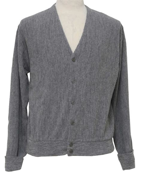 80s Vintage Mervyns Caridgan Sweater 80s Mervyns Mens Heather Grey