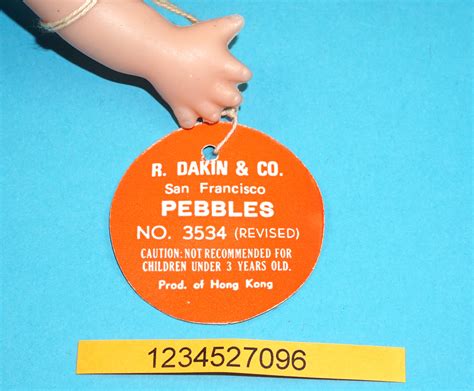 Flintstones Pebbles Figure 1970 Rdakin Company Hanna Barbera