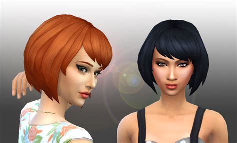 Sims 4 Hairs ~ Mystufforigin Mid Bob Bangs Conversion