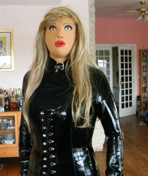 Living Latex Doll Note The Padlock At The Collar Tania Sissy Safe