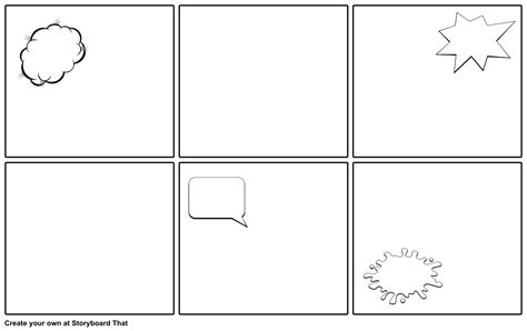 Blank Comic Strip Template Storyboard By Emily