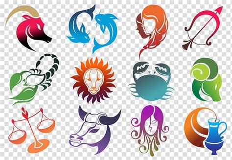 Astrological Sign Zodiac Horoscope Colourful Zodiac Signs Set Large