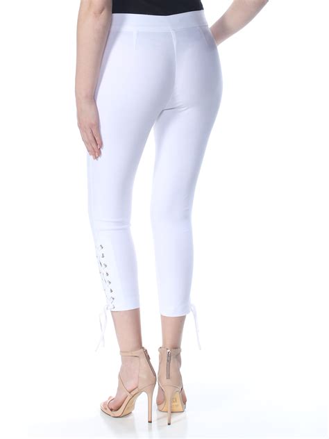 Xoxo Womens New 1458 White Tie Ankle Capri Pants 8 Juniors