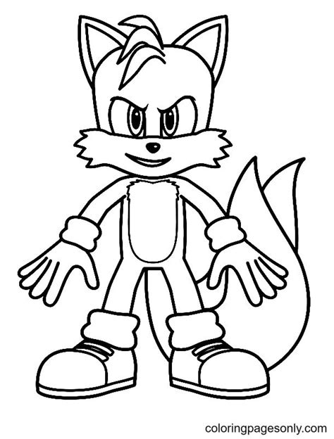 Tails From Sonic The Hedgehog Coloring Page Free Printable Coloring