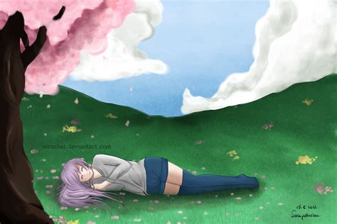Sleeping Anime Girl Redrawn By Sornchai On Deviantart